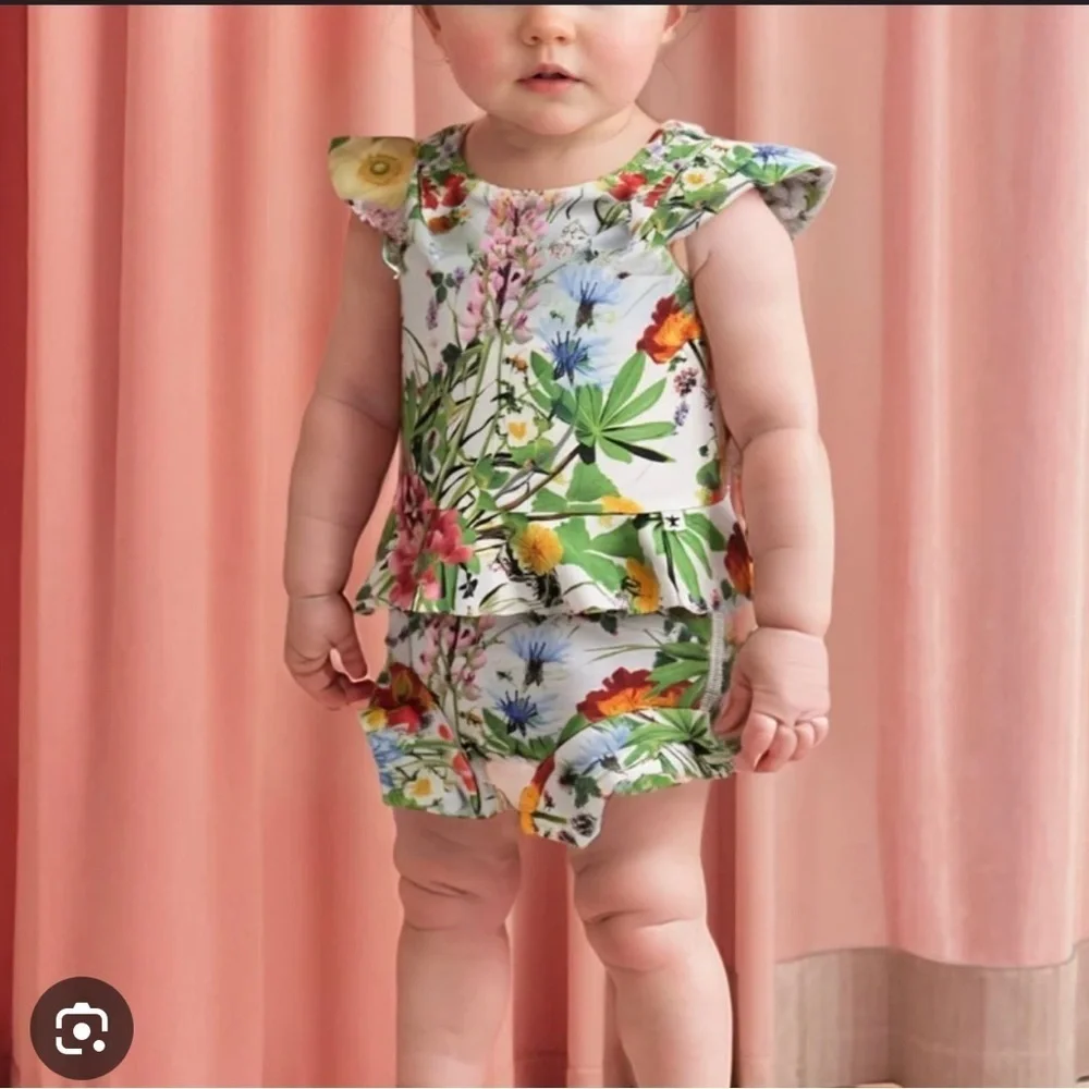 Molo Floral Kids Swim Set - Multicolor leak proof